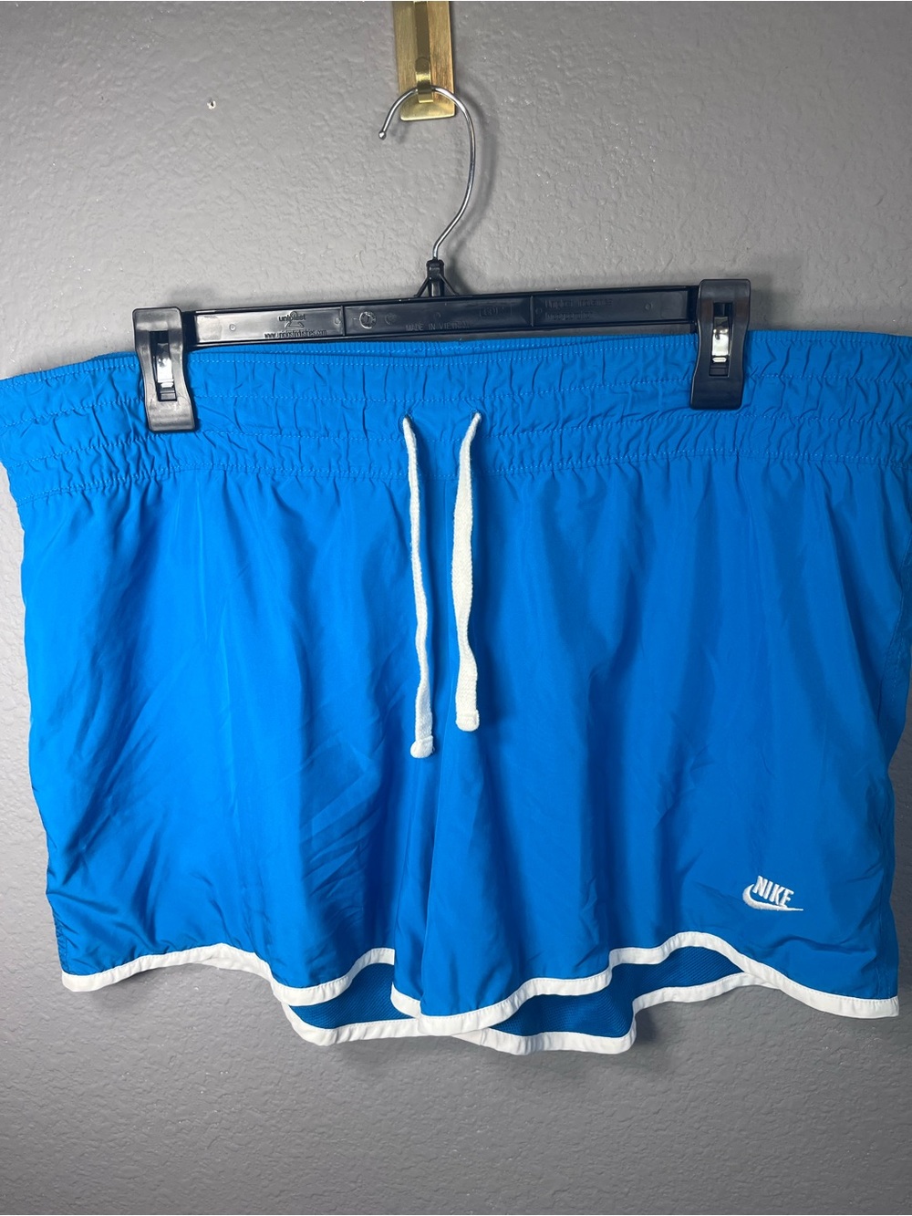 Nike Bright Blue Athletic Shorts with White Trim